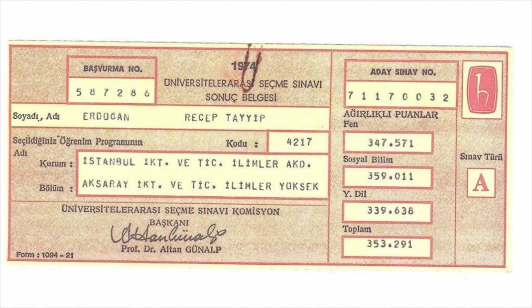 İşte Cumhurbaşkanı Erdoğan'ın lisans diploması 7