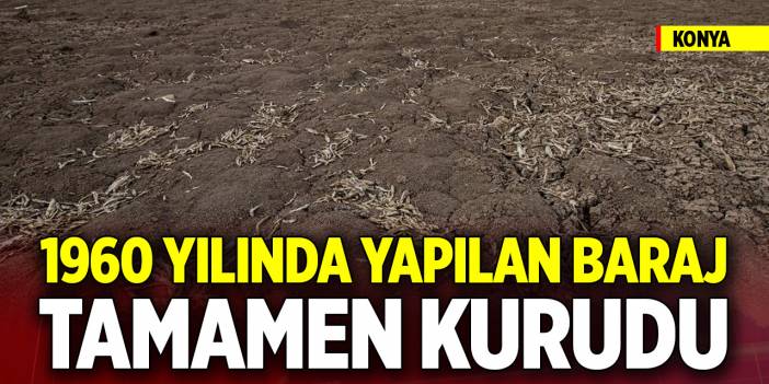 Konya'da 1960 yılında yapılan baraj tamamen kurudu, balıklar öldü