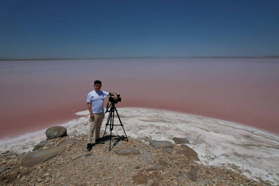 Tuz Gölü pembe renge büründü 3