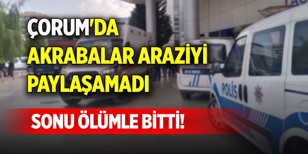 Çorum'da akrabalar araziyi paylaşamadı, sonu ölümle bitti! 1