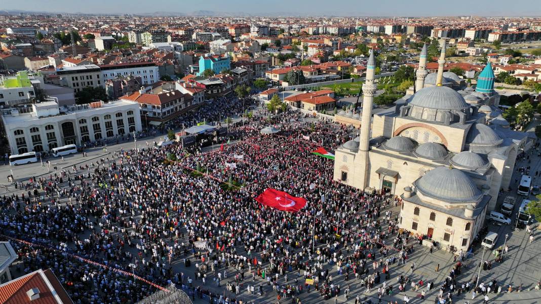 Konya’da yoğun katılımlı Gazze mitingi (Galeri) 10