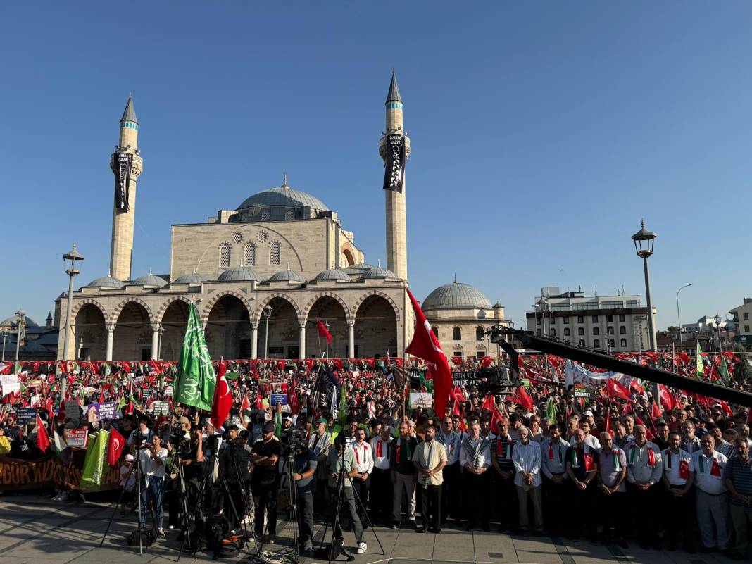 Konya’da yoğun katılımlı Gazze mitingi (Galeri) 2