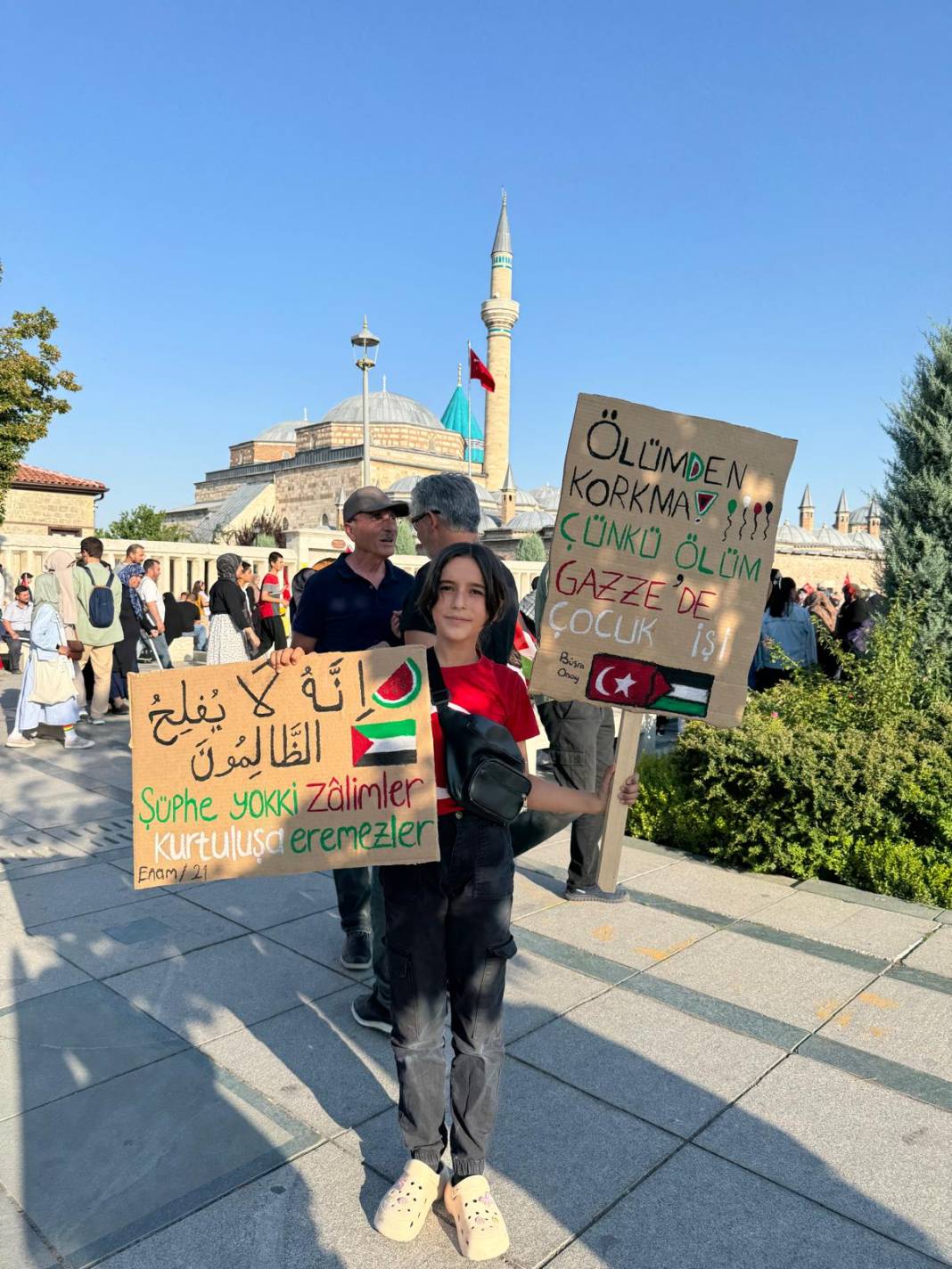 Konya’da yoğun katılımlı Gazze mitingi (Galeri) 6