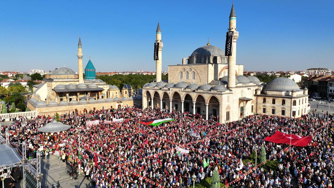 Konya’da yoğun katılımlı Gazze mitingi (Galeri) 7