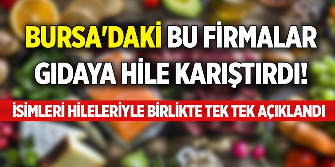 Bursa'daki bu firmalar gıdaya hile karıştırdı! İsimleri hileleriyle birlikte tek tek açıklandı 1