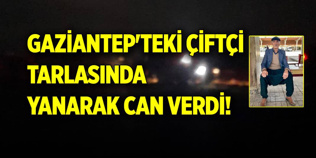 Gaziantep'teki çiftçi tarlasında yanarak can verdi! 6 çocuk babası hayatını kaybetti 1