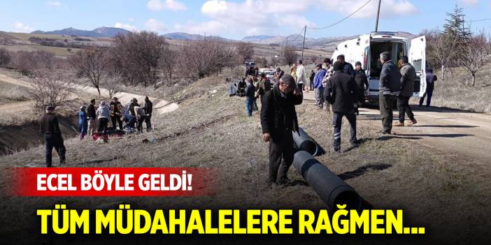 Otomobilin çarptığı yaya, sulama kanalına düşerek can verdi