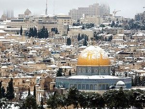 Kudüs'e kar düştü...