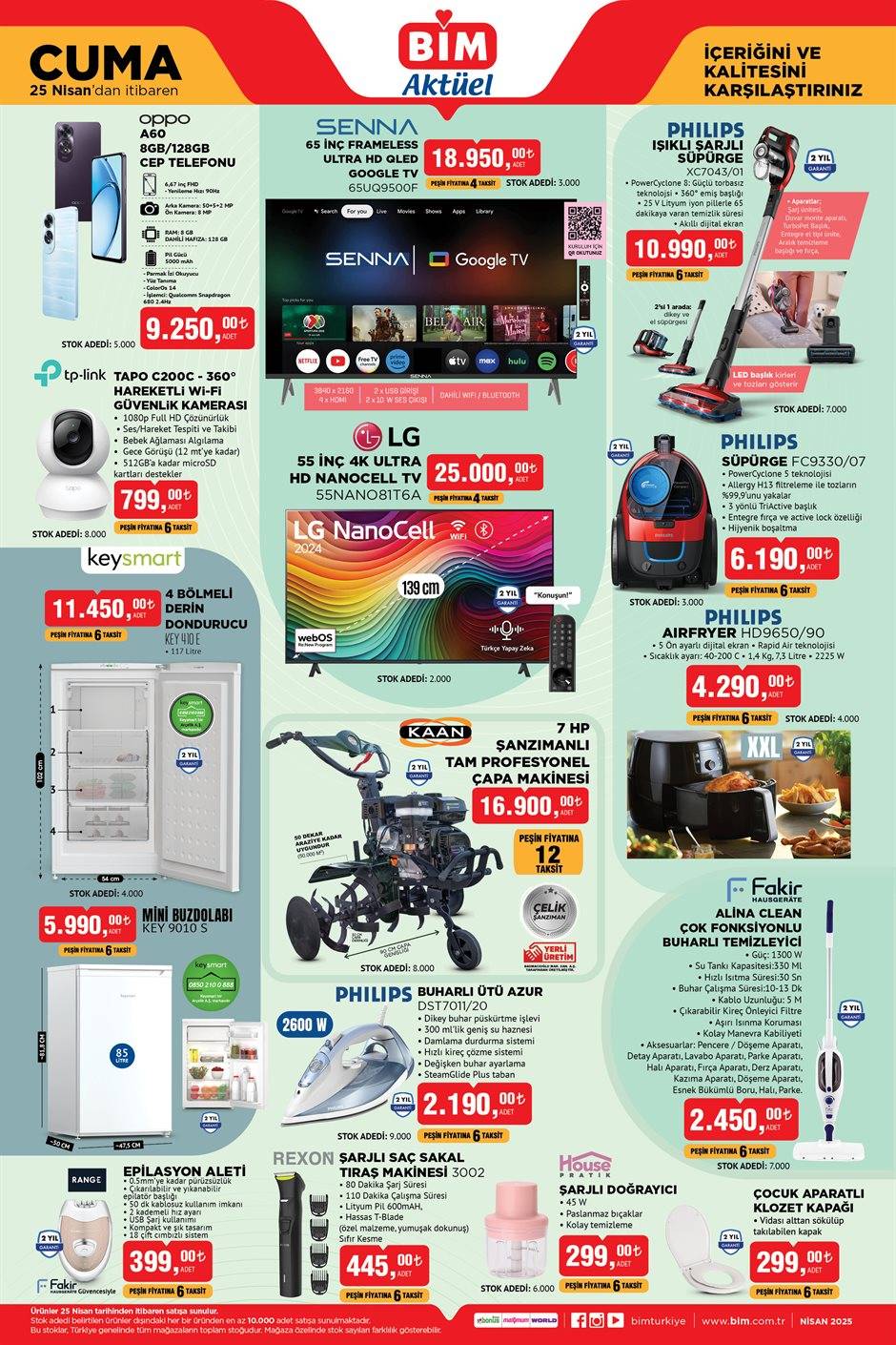 BİM aktüel ürünler kataloğu... 25 Nisan 2025 Cuma 4
