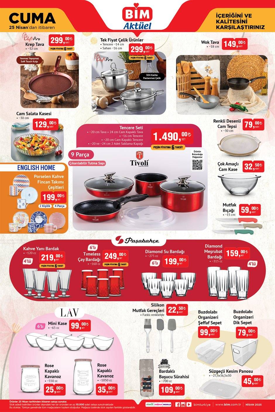 BİM aktüel ürünler kataloğu... 25 Nisan 2025 Cuma 7