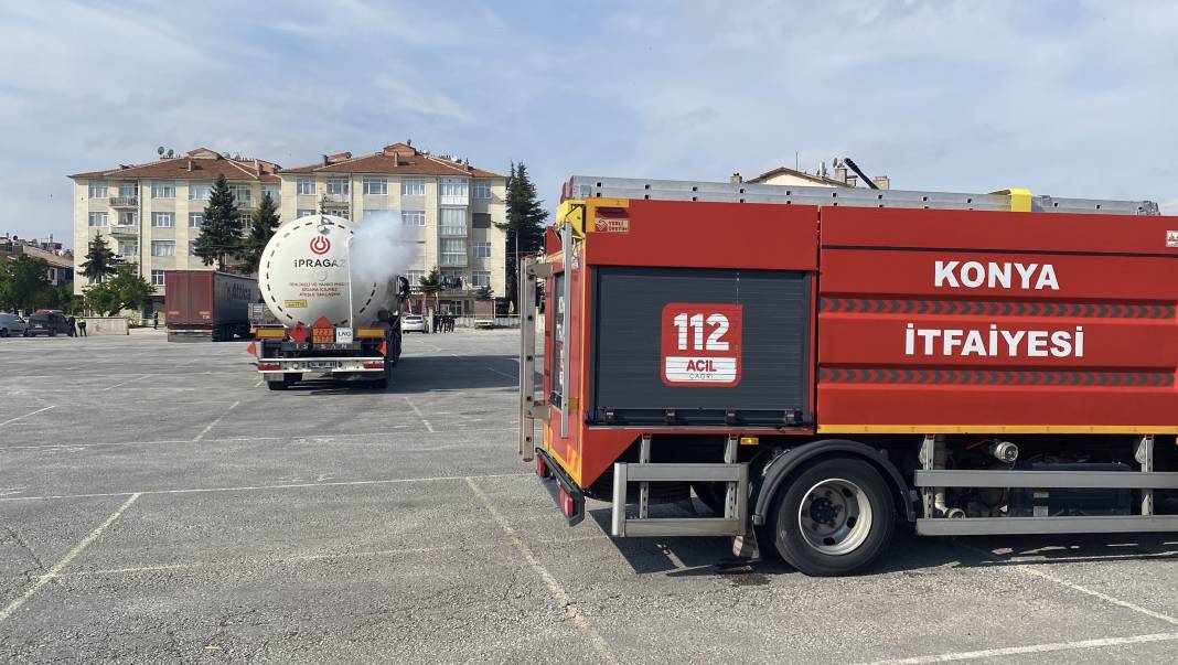 Konya'da LNG dolu tankerde patlama paniği 2