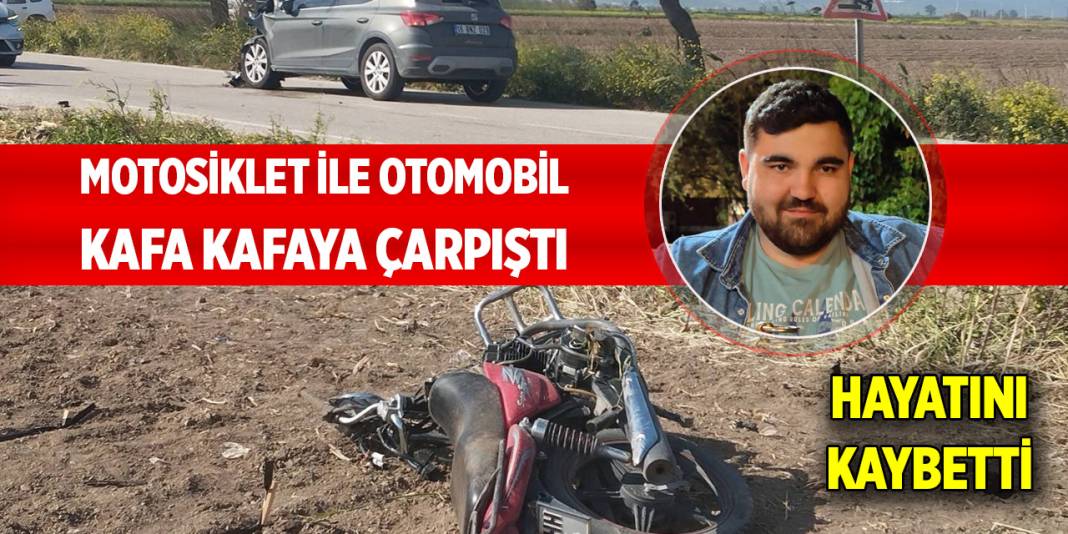 Motosiklet ile otomobil kafa kafaya çarpıştı: 1 ölü 1