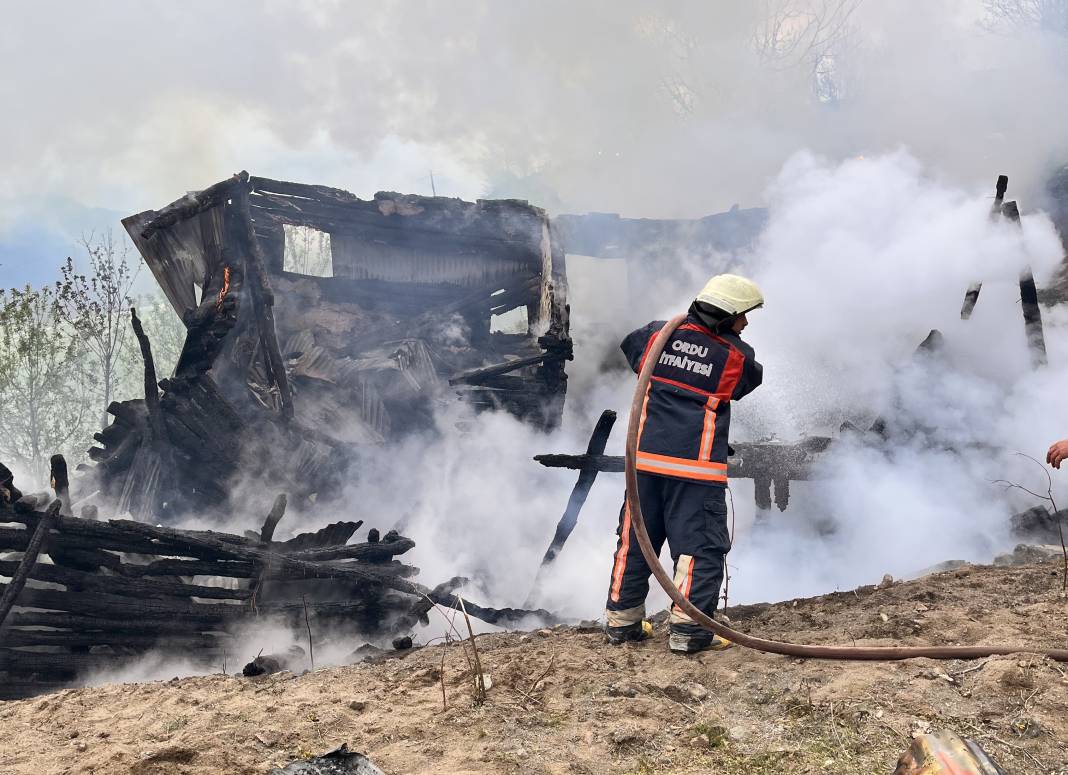 Yaşlı adamın evi, çıkan yangında küle döndü 5