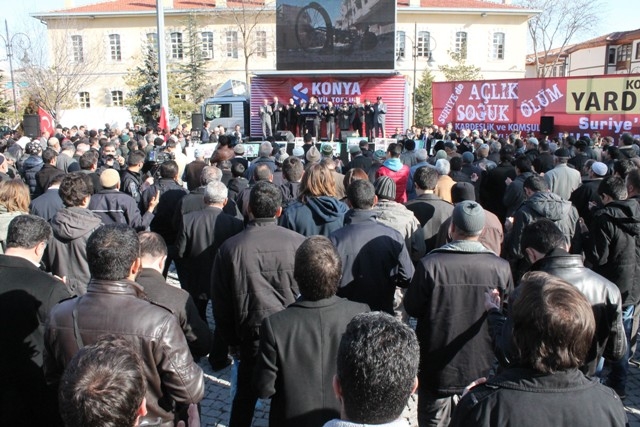 Konya'da STK'lar Suriye'deki katliamı protesto etti 2