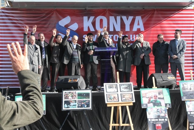 Konya'da STK'lar Suriye'deki katliamı protesto etti 5