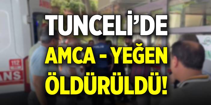 Tunceli’de amca- yeğen öldürüldü!