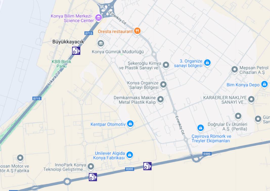 Konya'daki sabit radar ve elektronik denetleme sistemlerinin yerleri 10