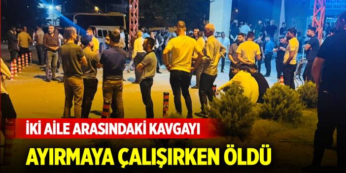 İki aile arasındaki kavgayı ayırmaya çalışırken öldü