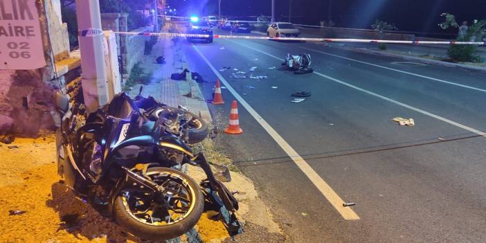 Aynı istikamete giden iki motosiklet çarpıştı: 2 ölü