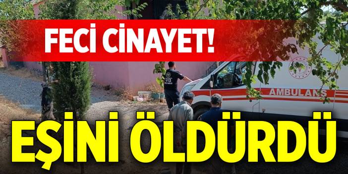 Feci cinayet! Eşini öldürdü