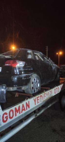 Devrilen otomobildeki dede ve torunu öldü 1