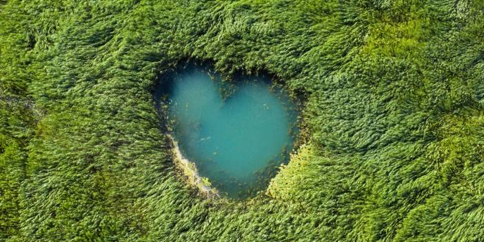 Beyşehir Gölü'nde kuraklık nedeniyle ortaya çıkan gözeler havadan görüntülendi