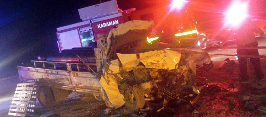 Karaman-Konya kara yolunda kaza... Direksiyon başında uyudu! 1