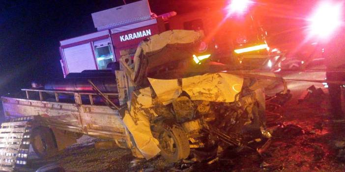 Karaman-Konya kara yolunda kaza... Direksiyon başında uyudu!