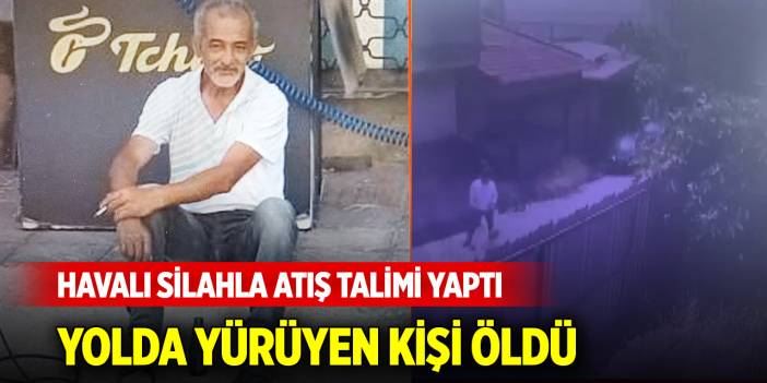 Havalı silahla atış talimi yaptı; yolda yürüyen kişi öldü