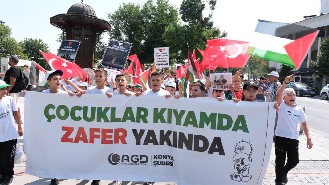 Konya'da öğrenciler Filistin'e destek açıklaması yaptı 2