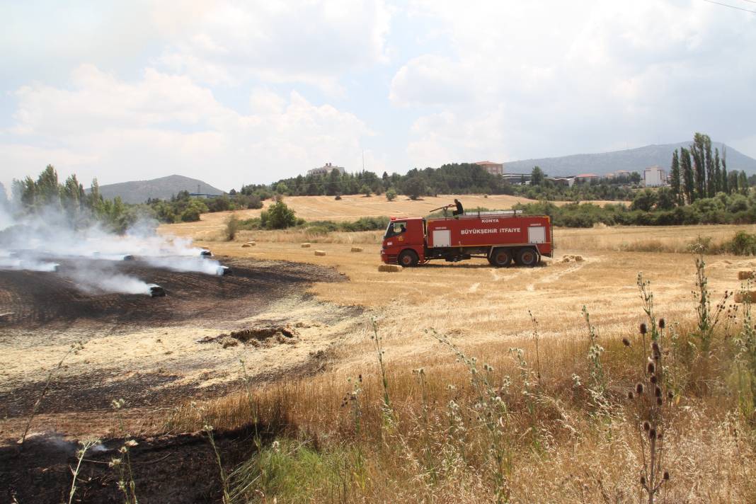 Konya'da kampüs yakınlarındaki yangın korkuttu 5