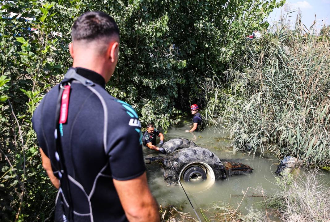 Sulama kanalına devrilen traktörün sürücüsü öldü 3