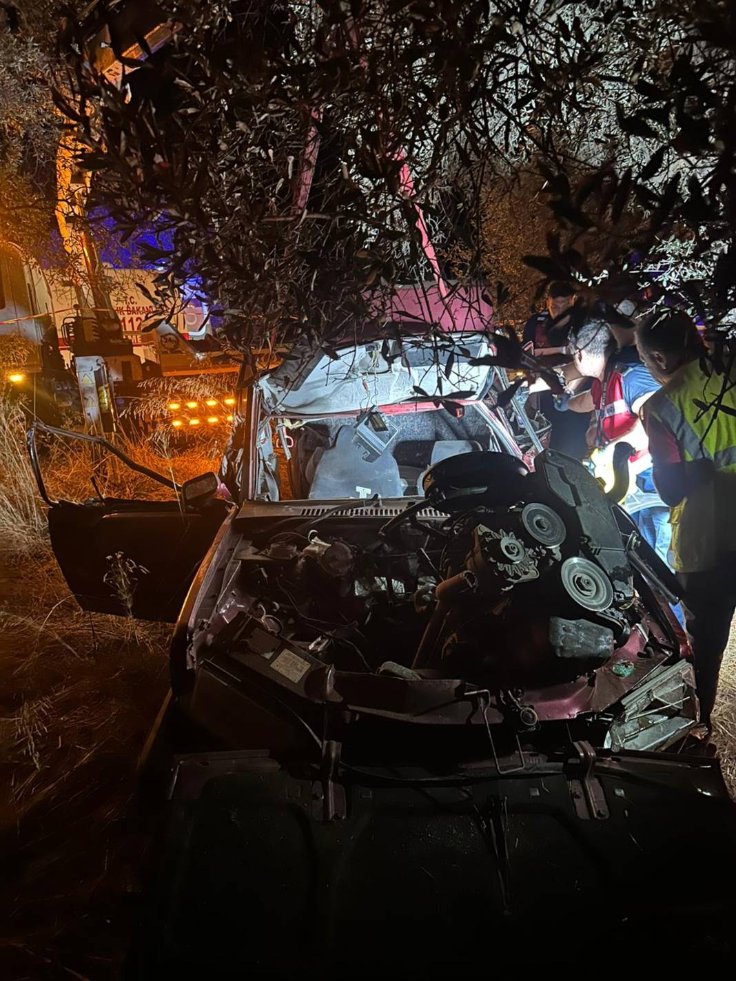 Şarampole yuvarlandı, ağaca çarparak durabildi: 2 ölü 1