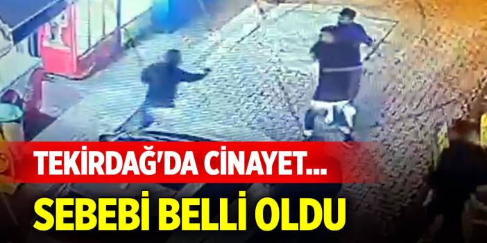 Tekirdağ'da cinayet... Sebebi belli oldu