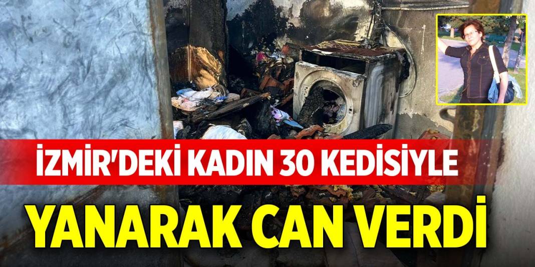 İzmir'deki kadın 30 kedisiyle yanarak can verdi 1