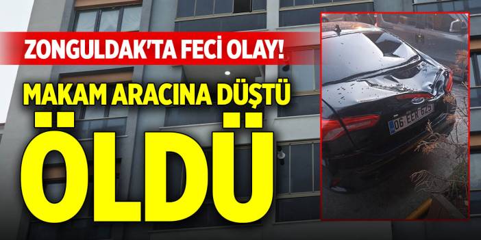 Zonguldak'ta feci olay! Makam aracına düştü, öldü