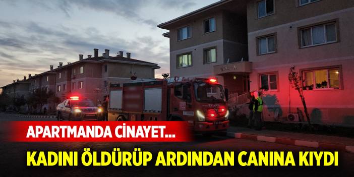 Apartmanda cinayet... Kadını öldürüp aynı silahla canına kıydı