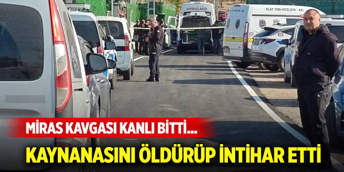 Miras kavgası kanlı bitti... Kaynanasını öldürüp intihar etti