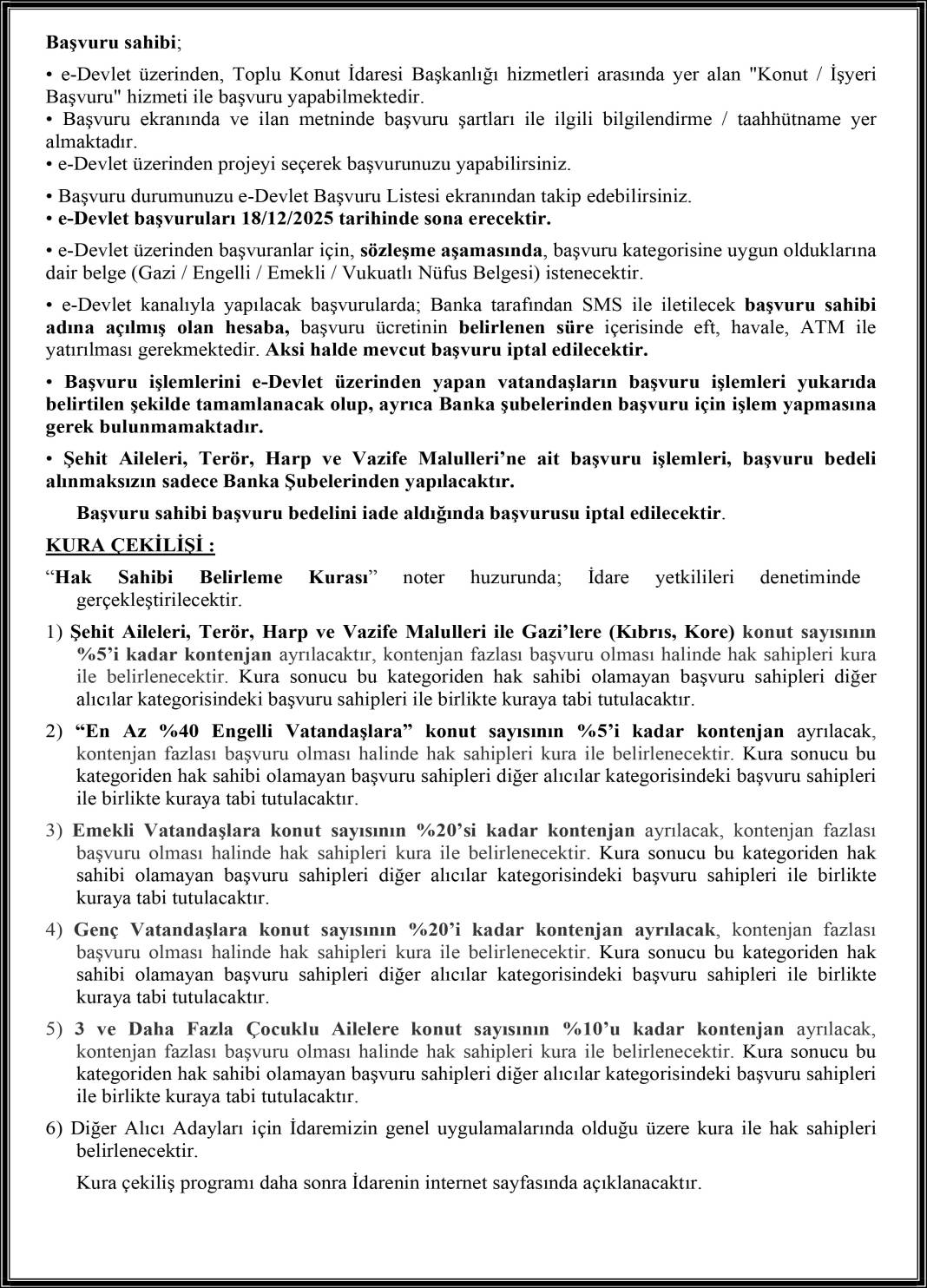 Yüzyılın Konut Projesi başvuru bilgilendirme formu 5