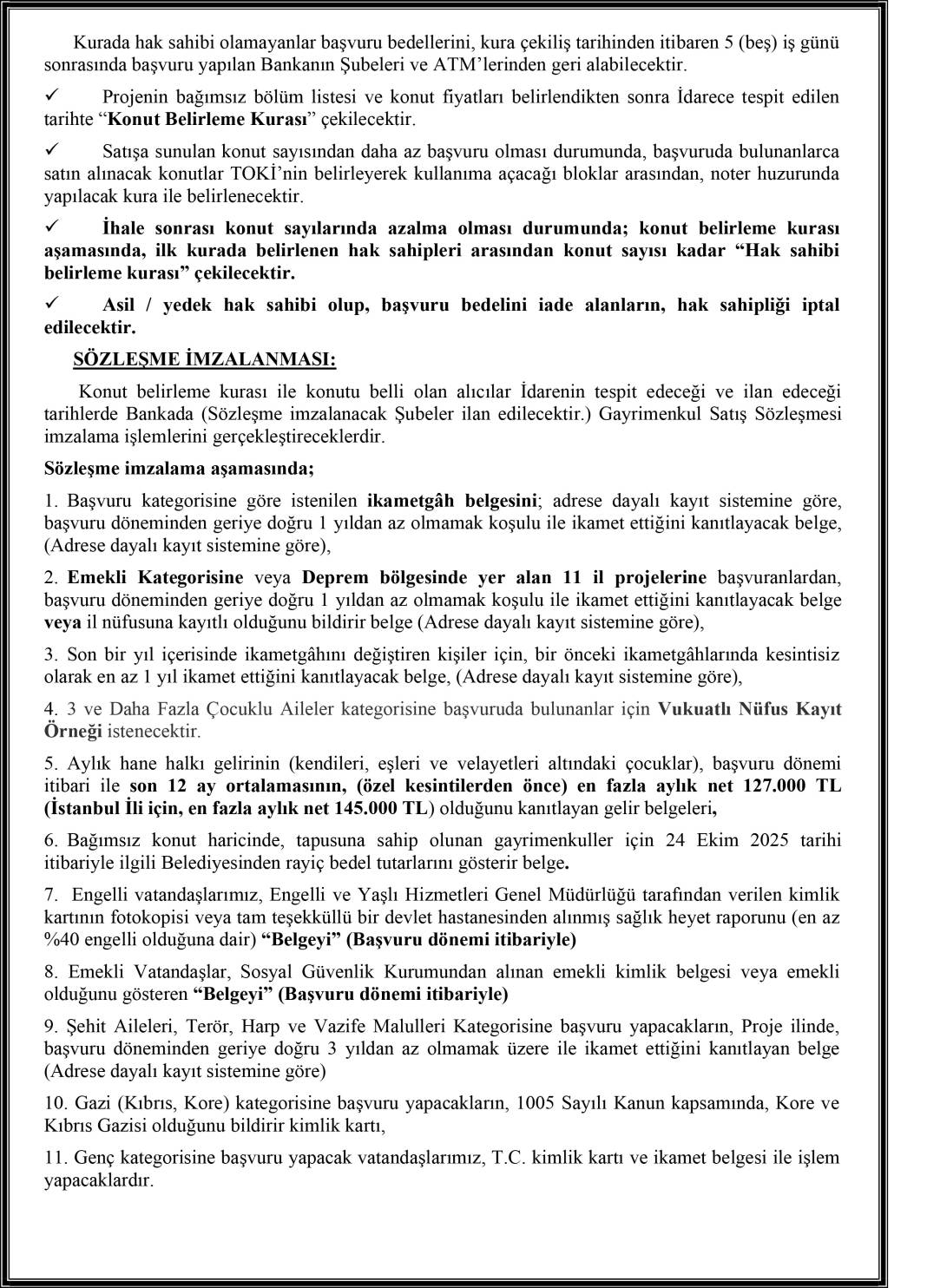 Yüzyılın Konut Projesi başvuru bilgilendirme formu 6