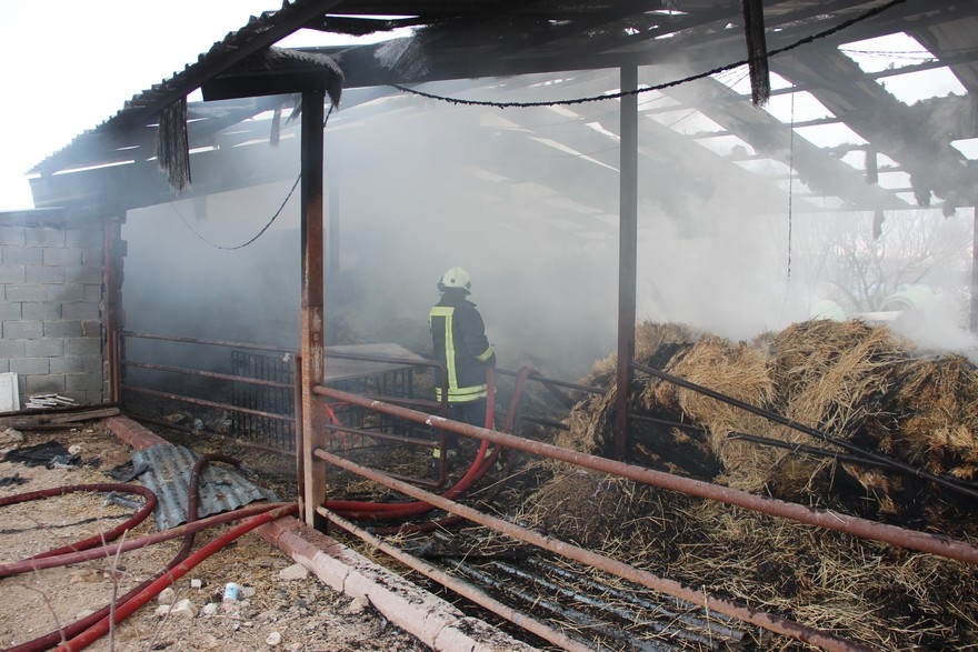 Konya'da çiftlik yangını 1
