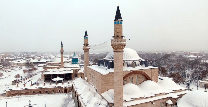 Konya'da kar yağışı kartpostallık görüntüler oluşturdu 4