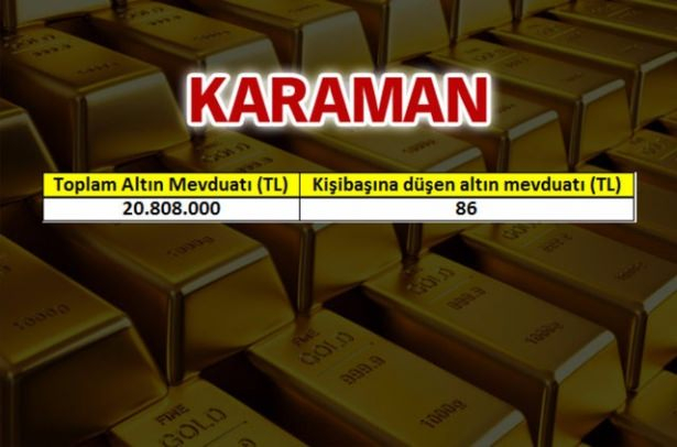 İşte, Türkiye’nin altın zengini illeri! 44