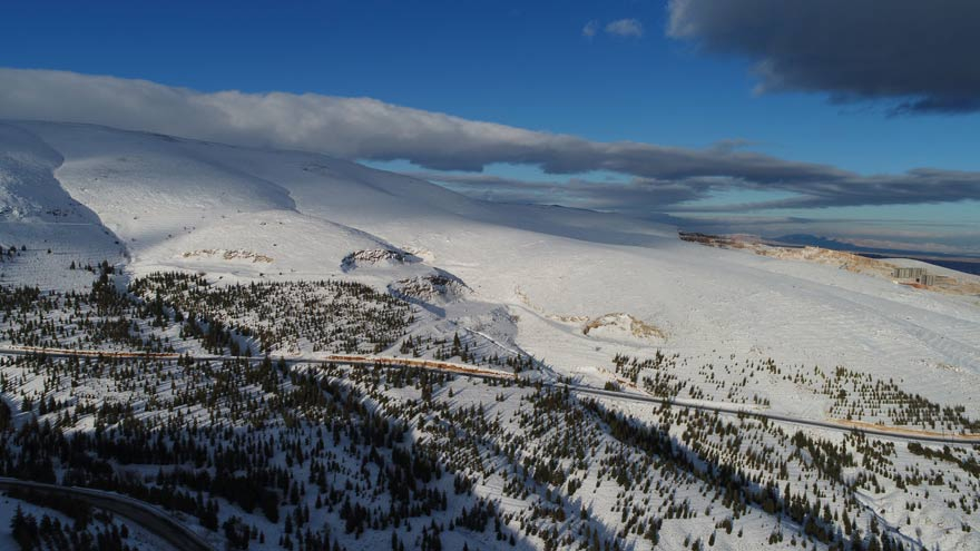 Sille Baraj Parkındaki kar manzarası havadan böyle görüntülendi 3