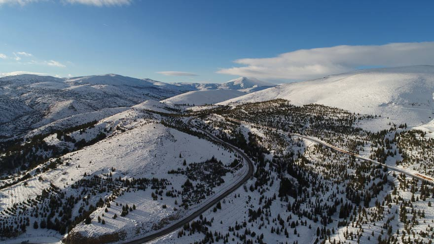 Sille Baraj Parkındaki kar manzarası havadan böyle görüntülendi 6