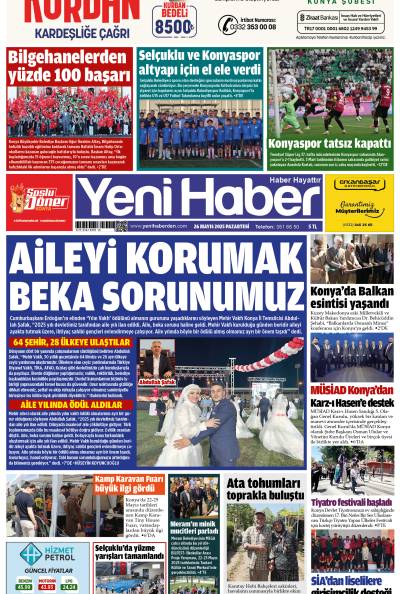 26 Mayıs 2025 Pazartesi