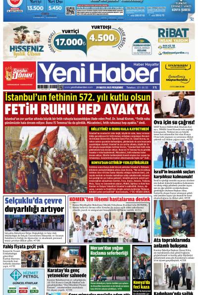 29 Mayıs 2025 Perşembe