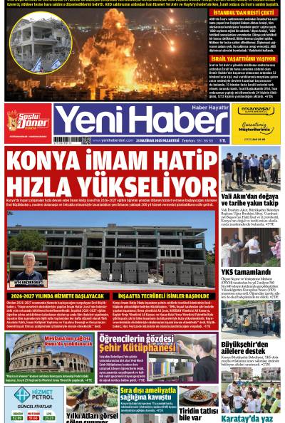 23 Haziran 2025 Pazartesi