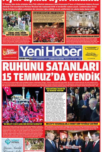 16 Temmuz 2025 Çarşamba
