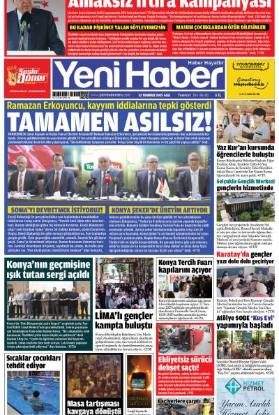 22 Temmuz 2025 Salı